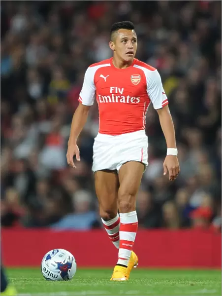 Alexis Sanchez (Arsenal). Arsenal 1: 2 Southampton. Capital One Cup. 3rd Round. Emirates Stadium