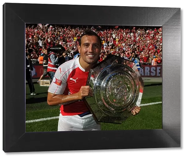 Santi Cazorla's Triumphant Moment: Arsenal's Community Shield Victory over Chelsea (2015-16)