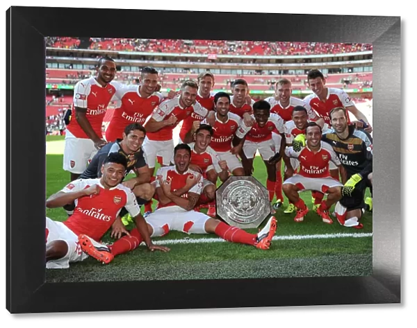 Arsenal Celebrates FA Community Shield Win Against Chelsea (2015-16)