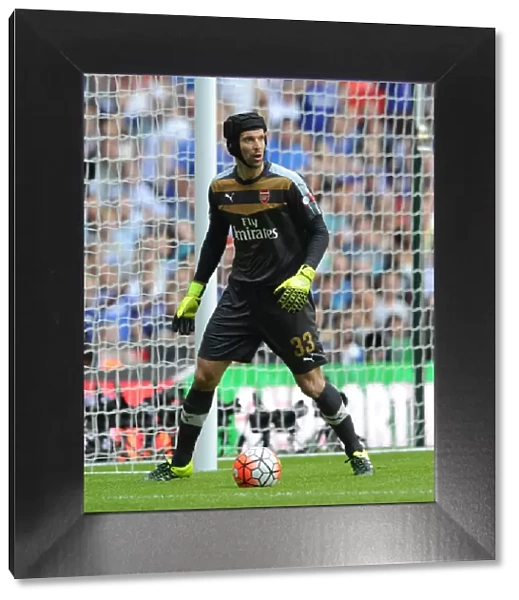 Petr Cech: Arsenal's Focused Goalkeeper in FA Community Shield Clash Against Chelsea (2015-16)