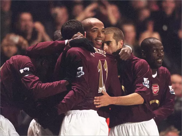 Van Persie and Henry: Unstoppable Duo Celebrates Arsenal's 3-0 Victory Over Blackburn Rovers