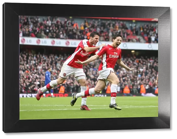 Nasri and Fabregas: Arsenal's Unstoppable Duo Celebrates 2-1 Over Manchester United