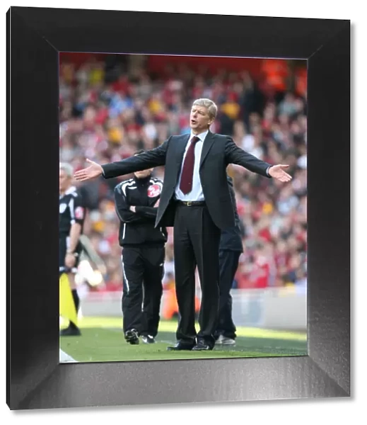 Arsene Wenger Celebrates Arsenal's 2-0 Victory Over Manchester City, 2009