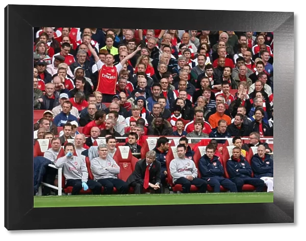 Arsene Wenger and Backroom Staff Celebrate Arsenal's 3:0 Victory Over Tottenham Hotspur, Barclays Premier League, Emirates Stadium (2009)