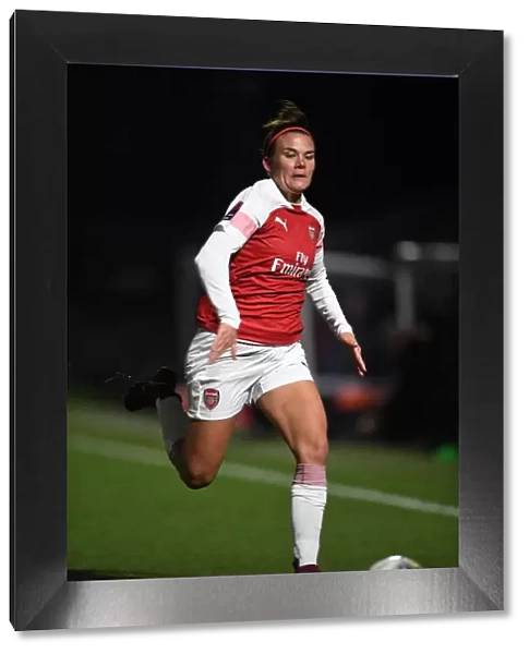 Katrine Veje in Action: Arsenal Women vs Birmingham City Women, FA WSL Continental Tyres Cup