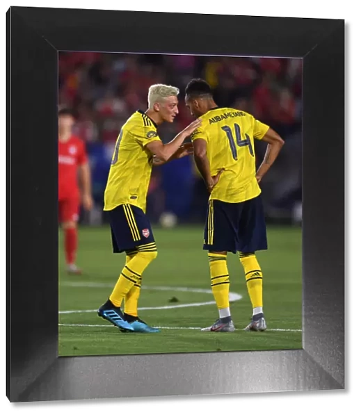 Arsenal's Ozil and Aubameyang in Action: Arsenal vs Bayern Munich, 2019 Pre-Season Clash in Los Angeles