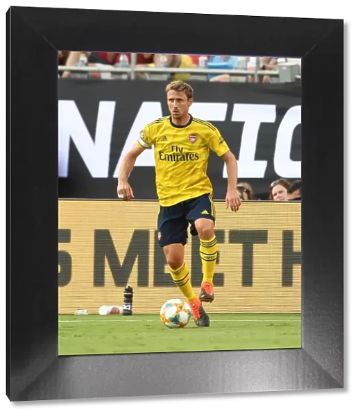 Arsenal's Monreal in Action: Arsenal vs. ACF Fiorentina, 2019 International Champions Cup, Charlotte