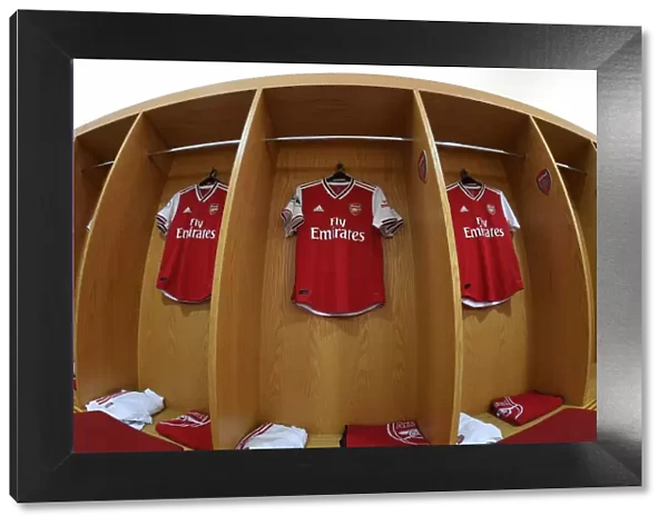 Arsenal Changing Room Before Arsenal v Burnley Premier League Match, Emirates Stadium, 2019