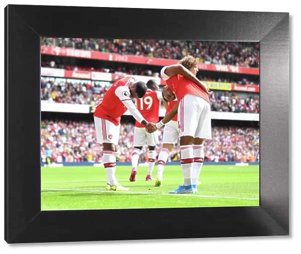 Arsenal's Aubameyang and Lacazette Celebrate Goal Scoring Duo Against Burnley (2019-20)