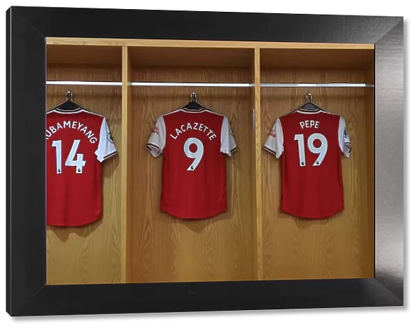 Arsenal's Strikers Unite: Aubameyang, Lacazette, and Pepe Prepare for Arsenal v Tottenham Showdown (2019-20)