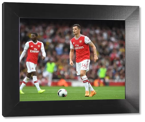 Granit Xhaka: Arsenal's Midfield Maestro in Action vs. Aston Villa (Premier League 2019-20)