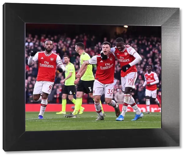 Martinelli and Pepe's Jubilant Moment: Arsenal's Thrilling Winning Goal vs Sheffield United (2019-20)