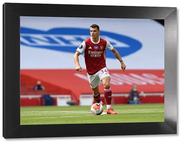 Granit Xhaka: Arsenal's Midfield Maestro in Action vs. Watford, Premier League 2019-2020