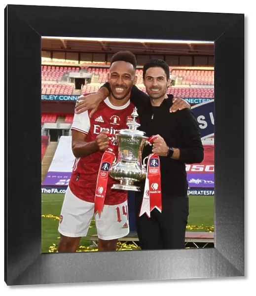 Arsenal's Arteta and Aubameyang Celebrate FA Cup Victory Over Chelsea in Empty Wembley Stadium