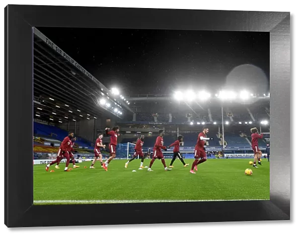 Arsenal Players Gear Up for Everton Showdown: Premier League Warm-Up at Goodison Park (December 2020)