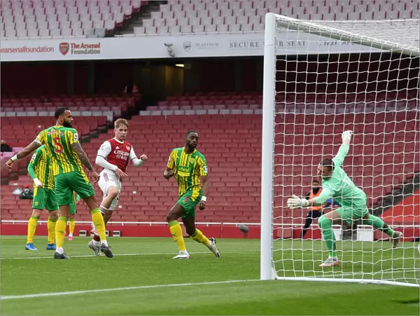 Arsenal's Emile Smith Rowe Scores First Goal in Empty Emirates Stadium Against West Bromwich Albion (May 2021)