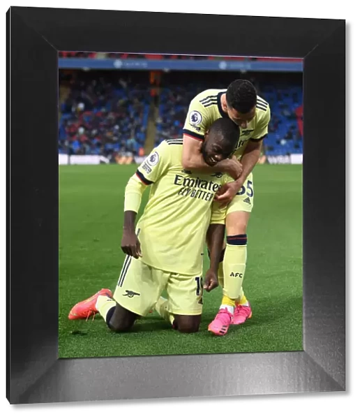 Pepe and Martinelli Celebrate Arsenal's Winning Goals vs Crystal Palace (2020-21)