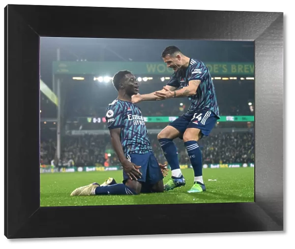 Arsenal's Unstoppable Partnership: Saka and Xhaka's Brilliant Goal Celebration vs. Norwich City