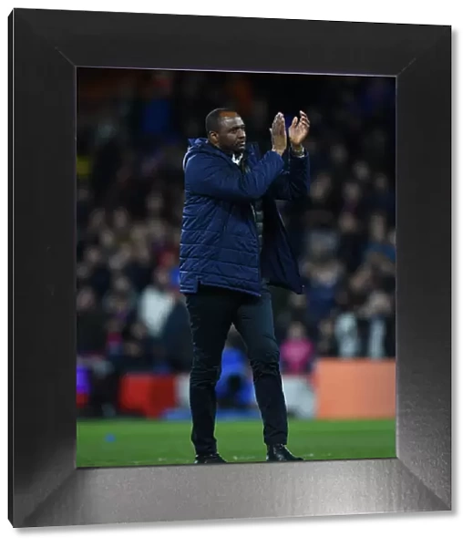 Patrick Vieira Celebrates with Crystal Palace Fans after Arsenal Match