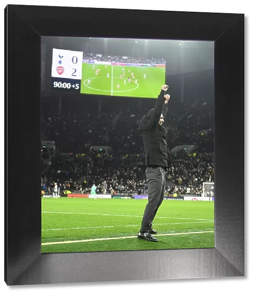 Mikel Arteta Celebrates Arsenal's Premier League Victory over Tottenham Hotspur