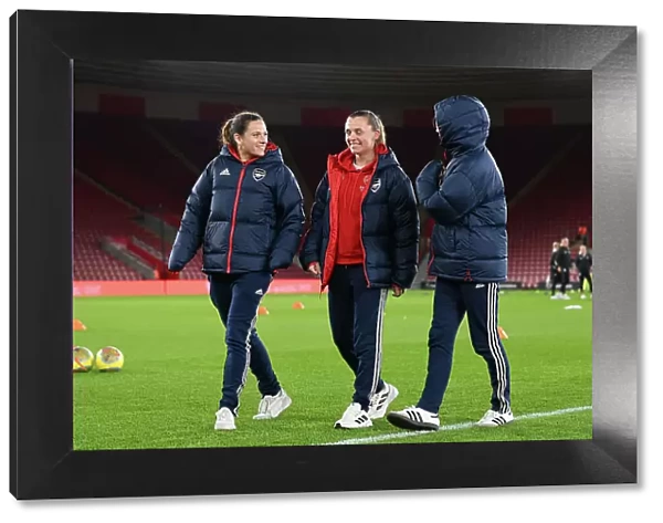 Arsenal Women's Team Prepares for Southampton Match in FA WSL Cup 2023-24