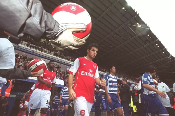 Cesc Fabregas (Arsenal) enters the pitch for the start of the match