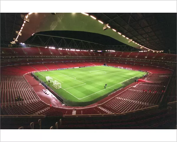 Emirates Stadium is prepared before the match