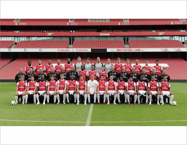 Arsenal squad. Arsenal 1st Team Photocall and Membersday. Emirates Stadium, 5  /  8  /  10