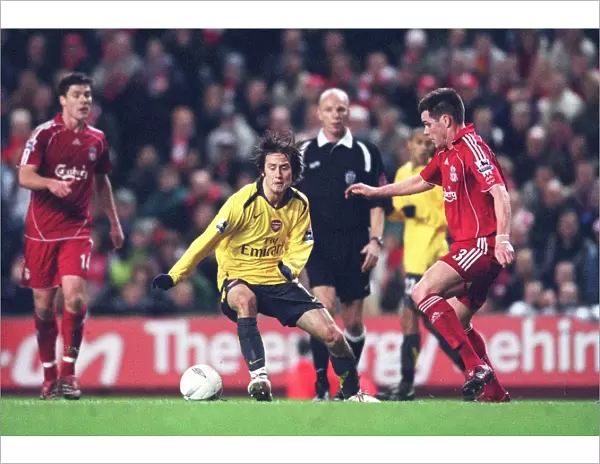 Rosicky's Stunner: The FA Cup Upset at Anfield (2007) - Tomas Rosicky Scores the Second Goal for Arsenal against Liverpool's Steve Finan