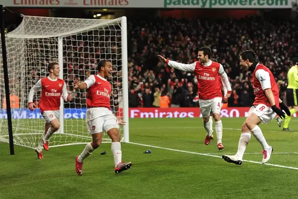 Theo Walcott and Samir Nasri: Arsenal's Unstoppable Duo Celebrate 3-1 Victory Over Chelsea