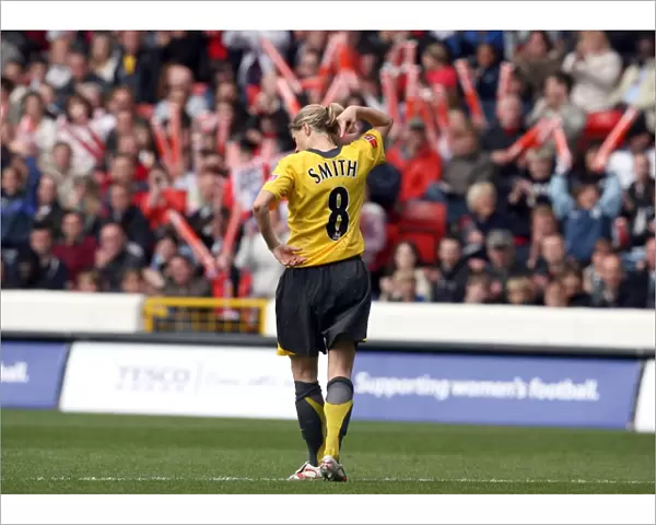 Kelly Smith celebrates scoring her 2nd goal Arsenals 4th