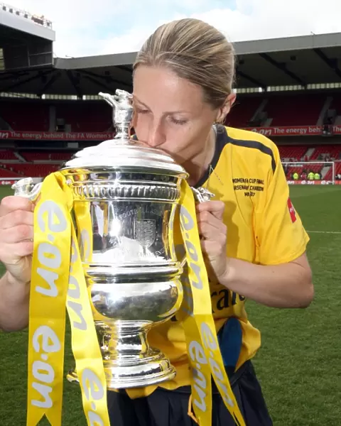 Kelly Smith with the FA Cup: Arsenal's Victory in the Women's FA Cup Final (2007)