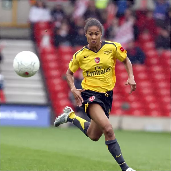 Arsenal's Rachel Yankey Celebrates Victory in FA Cup Final against Charlton Athletic (2007)