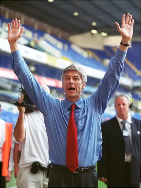 Arsene Wenger Celebrates Arsenal's FA Premiership Victory at White Hart Lane, 2004