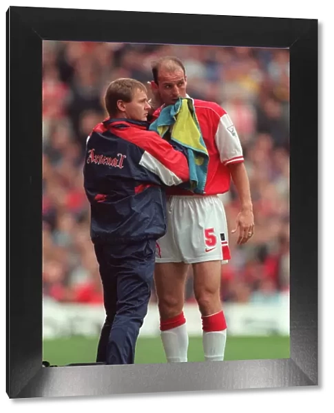 Steve Bould (Arsenal) with Physio Gary Lewin