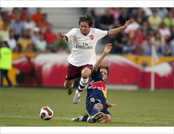 Tomas Rosicky vs. Rene Aufhauser: Arsenal's Pre-Season Clash with Salzburg at Bulls Arena, Austria (July 25, 2007)