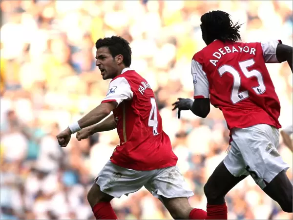 Unstoppable Duo: Fabregas and Adebayor's Unforgettable Celebration of Arsenal's Second Goal Against Tottenham (15 / 9 / 07)