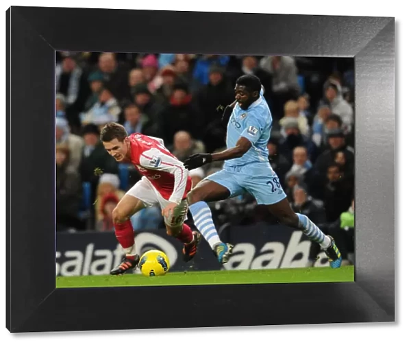 Aaron Ramsey Dashes Past Kolo Toure: Manchester City vs. Arsenal, Premier League, 2011-12