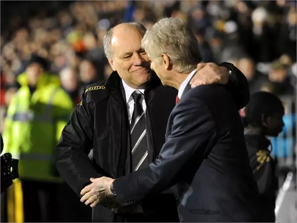 Manager Meeting: Martin Jol and Arsene Wenger Before Fulham vs. Arsenal (2011-12)