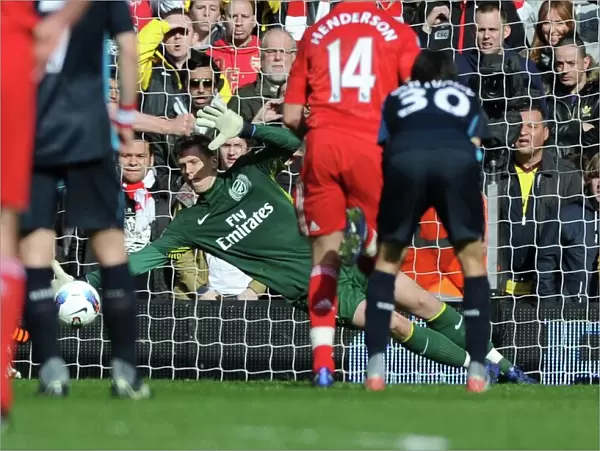 Arsenal's Szczesny Saves Liverpool Penalty: Liverpool v Arsenal, Premier League 2011-12