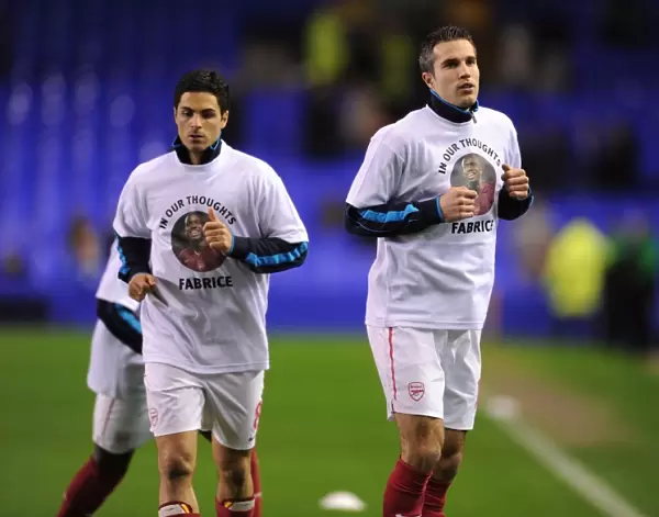 Arsenal Players Honor Fabrice Muamba with Emotional Tribute During Warm-Up Before Everton Clash (2012)