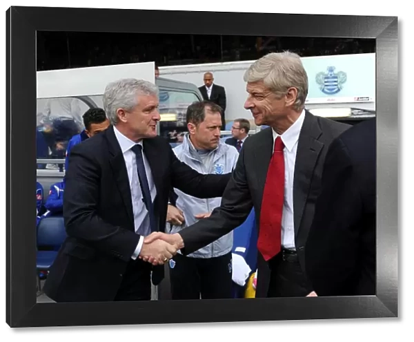 Arsene Wenger and Mark Hughes: A Pre-Match Handshake Between Queens Park Rangers and Arsenal Managers (2011-12)