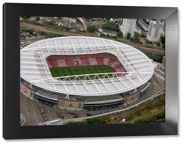 Aerial View of Arsenal vs. Ajax: Bergkamp's Testimonial (2006) - Thrilling Match at Emirates Stadium (Arsenal 2:1 Ajax)
