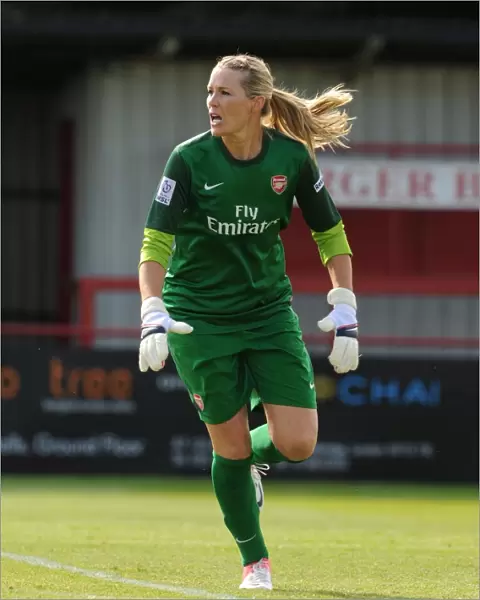 Arsenal's Emma Byrne in Action against Lincoln Ladies in FA WSL Match