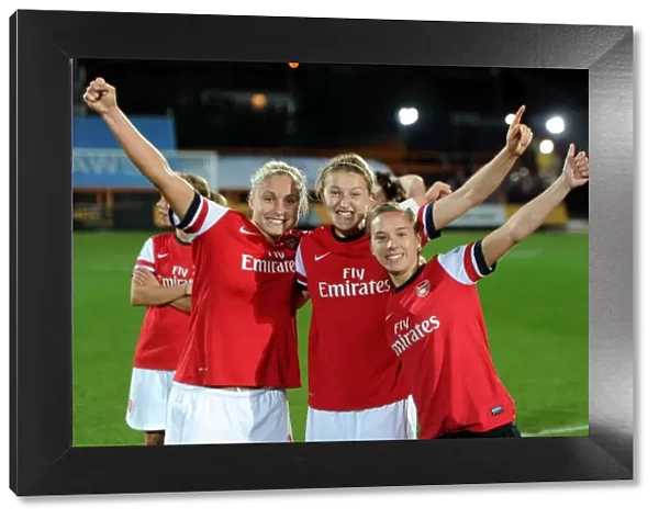 Arsenal Ladies FC Triumph in FA WSL Continental Cup Final: Celebrating with Steph Houghton, Ellen White, and Jordan Nobbs