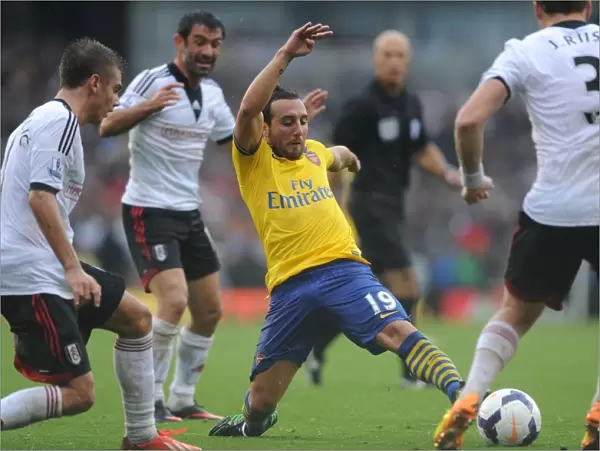 Santi Cazorla vs. Kacaniklic and Riise: Fulham vs. Arsenal, Premier League 2013-14