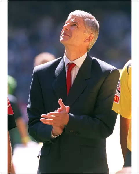 Arsene Wenger the Arsenal Manager. Arsenal 1: 2 Chelsea. FA Community Shield