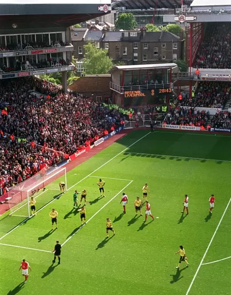 View from the East stand at Highbury with new stadium in the background