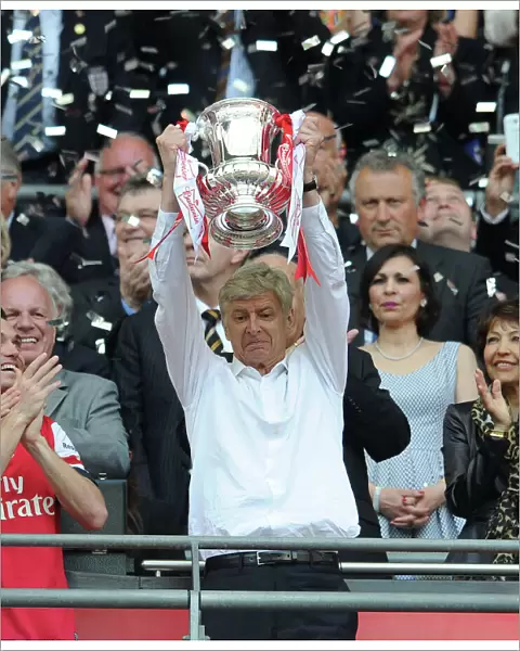 Arsene Wenger and Arsenal Lift FA Cup After Arsenal v Hull City Final Victory