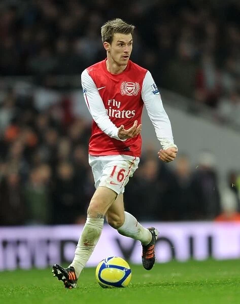 Aaron Ramsey: In Action for Arsenal Against Aston Villa, FA Cup 2011-12